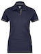 Women's Polo Shirt Sun Protection Upf 50+ Dassy Traxion Next Midnight Blue Anthracite Grey