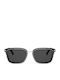 Unisex Sonnenbrillen mit Schwarzem Horn umrandetem Rahmen und Schwarzem Glas
