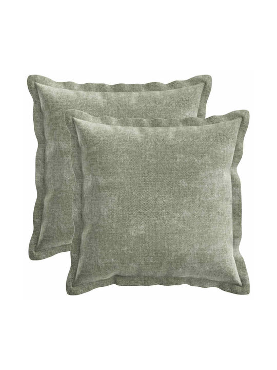 vidaXL Калъф За Възглавница Houten Зелен 40x40см