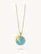 Gregio Gold Plated Silver Necklace Turquoise