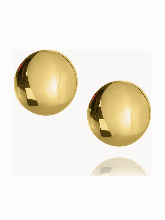 Silver Gold Plated Stud Earrings with Stones