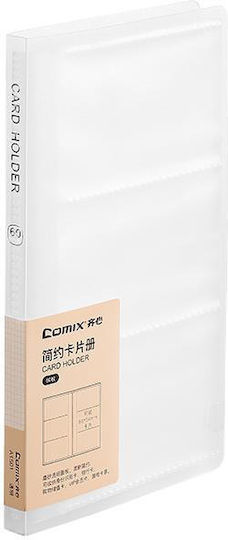 Comix Visitenkartenhülle Pp 60 Stück Weiß 10,5x19,3x1,1cm