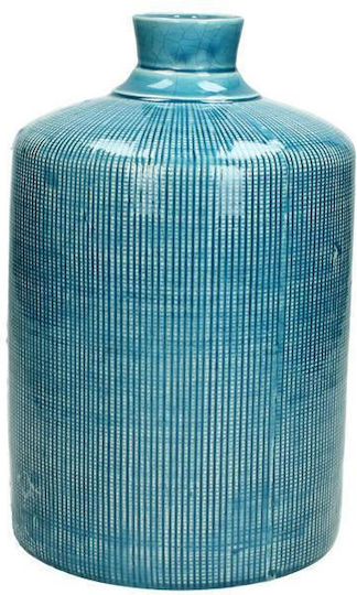 Zaros Decorative Ceramic Turquoise Vase 18xH28cm