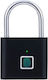 SPV Padlock Brass With Fingerprint Black