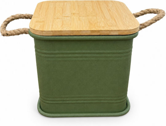 Metallische Aufbewahrungsbox mit Deckel