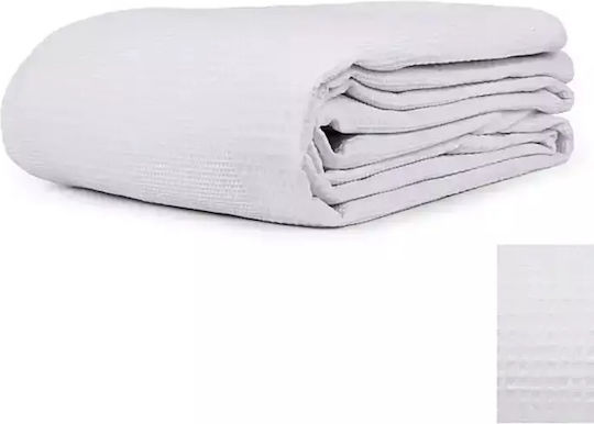 Cotton Linen Хотелска Завивка Двойна Pique Бяла 240x260см 4 Бройки