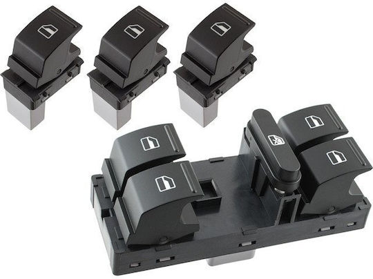 Vw Golf V 03-09 Combined Electric Window Lift Switch + 3 Buttons