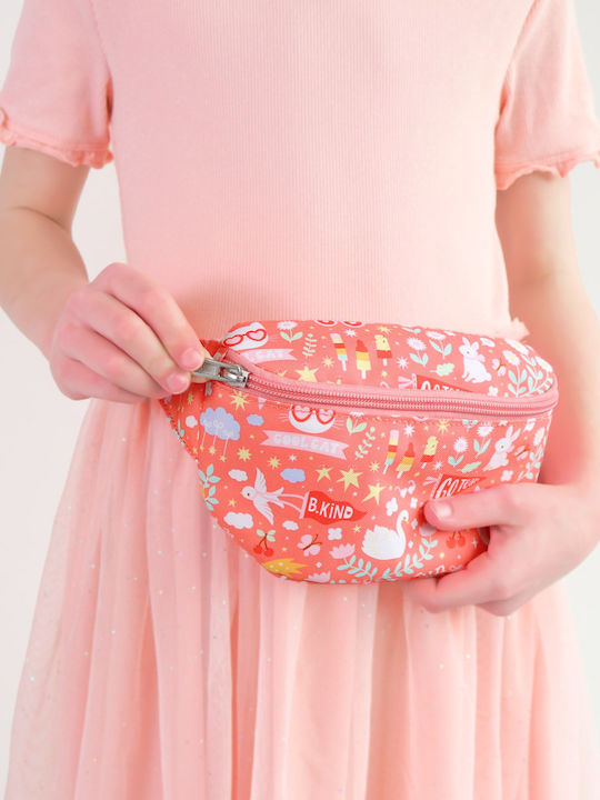 A Little Lovely Company Kids Bum Bag Pink 23x13x5cm