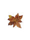 Large Flower Burgundy Leaves & Gold Glitter 25 Cm