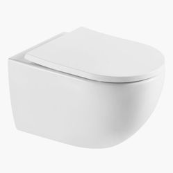 Oikossi Jadore Λεκάνη Κρεμαστή με Slim Κάλυμμα Duroplast Soft Close Λευκή