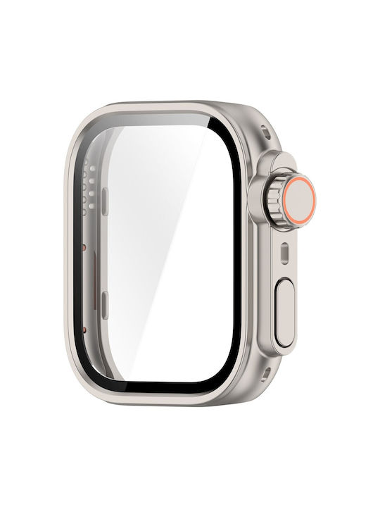 Plastic Case with Tempered Glass in Beige Colour for Huawei Watch Fit 5 Pro