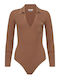 Elisabetta Franchi Bodysuit Tabac Brown Bk02b66e2-fk4