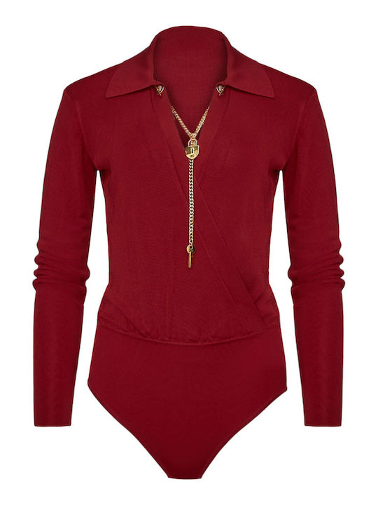 Корсет Elisabetta Franchi Червен Bk03s66e2-cg5