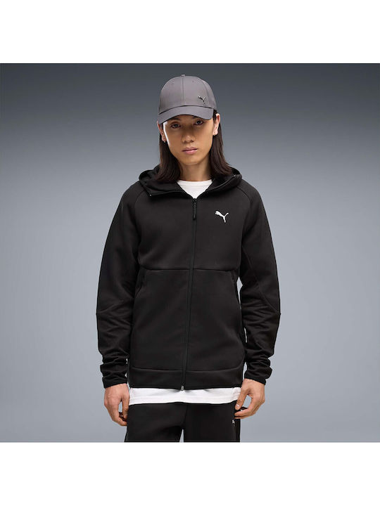 PUMA Ζακέτα Μαύρη με Κουκούλα