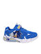 Kids Sneakers with Hoop & Loop Closure & Lights Blue