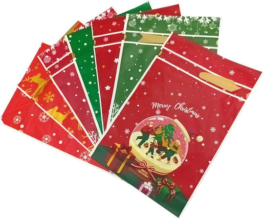 Kunststoff Weihnachtsgeschenkverpackung Tasche 23x15cm Verschiedene Designs