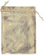 Polyester Fabric Gift Pouch Gold 13x18cm