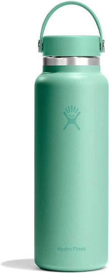 Hydro Flask Wide Flex Bottle Thermos Stainless Steel 1.18lt Mermaid Green