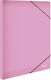 Metron Plastic File Box with Rubber Band Fun 35x3x25cm Pink