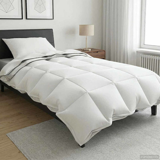 vidaXL Pătură Single 135x220cm Alb