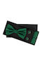 Set 3 Piese Cravată Papillon Butoni De Manșetă Batistă Bărbați Verde Setp214