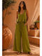 Women's Pantaloons with Rubber Band in Loose Fit Olive