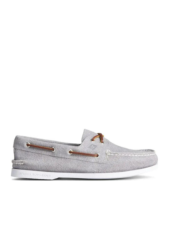 Authentic Original Suede Ανδρικά Boat Shoes σε Γκρι Χρώμα