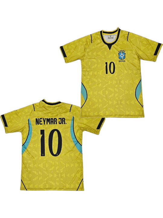 Футболна Екипировка Neymar Jr Национален Отбор Бразилия Mundial 2026 Жълто Balón De Oro Унисекс Ab181