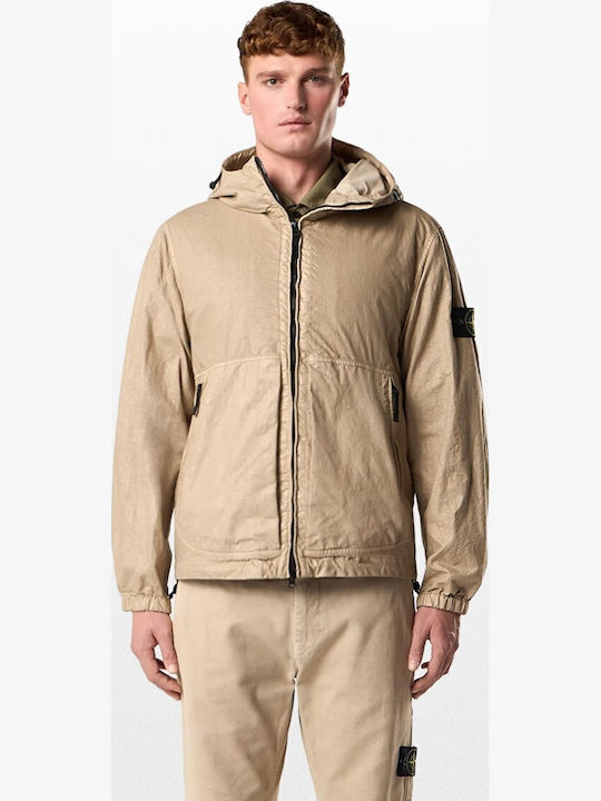 Stone Island Men’s Jackets Hooded Jacket With High Neck Zip