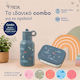 Kids Water Bottle Thermos Silicone with Straw Coffee 350ml