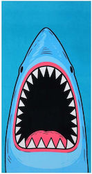 Summer Velour Shark Beach Towel 152x76cm