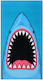 Summer Velour Shark Beach Towel 152x76cm