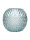 Zaros Kerzenhalter Glas in Grau Farbe 10cm