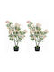 Costway Set of 2 Artificial Impatiens Trees 36" Mini Fruit Silk Flowers Pink 91,44 X 15,24 X 12,7 Cm Hz10584pi-2