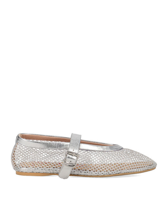 Love To Love Damen Ballerinas in Silber Farbe