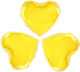 Set 3 Baloane Inimi Flori Folie Aurii 23 cm
