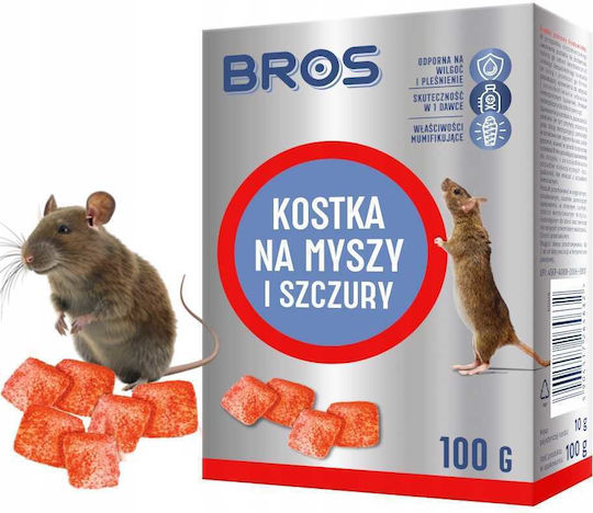 Bros Миши отрова на кубчета 0.1kg Bros Миши отрова на кубчета 0.1kg