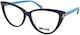 Just Cavalli Vjc126 09ql Brillengestelle mit Rezept Blau Schildpatt