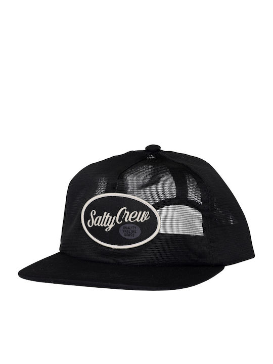Salty Crew Netting Mesh Trucker Cap Black