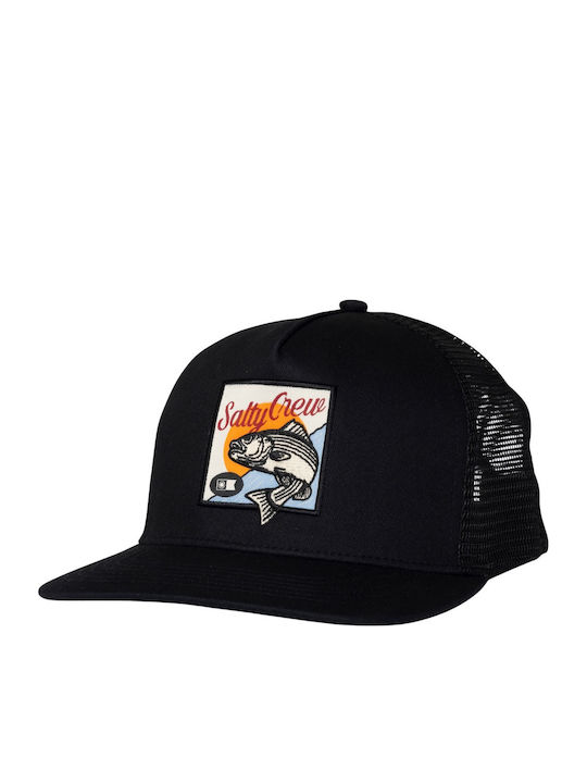 Salty Crew Striper Trucker Cap Black
