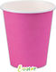 Paper Glasses Fuchsia 25 Pieces