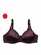 Purple Minimizer Bra Without Padding With Underwire