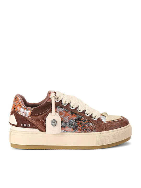 Kurt Geiger Damen Sneakers Dk Braun Com