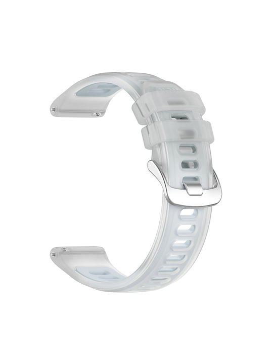 Silikon Tragbare Bänder Semi-Transparent Muster Amazfit Bip 6 46mm Eis Blau