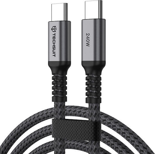 Καλώδιο USB-C σε USB-C Techsuit TitanSync Pro (CX2) 240W - 480Mbps - Fast Charging - E-marker Chip 2m