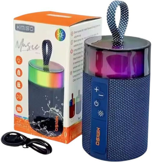 KMS-269 Bluetooth Speaker 7W With Radio And Battery Life Up To 3 Hours Blue