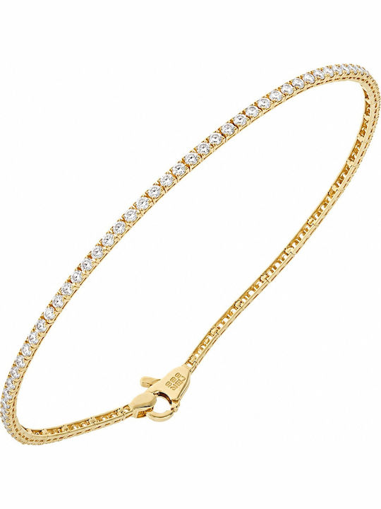 Senzio Belibasakis Women's Riviera Bracelet in 14K Gold with Zircon
