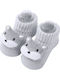 3d Niedliche Baumwollsocken Mit Fuchsfigur – Grau