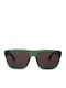 Faos Men's Sunglasses With Green Horn-Rimmed Frame And Green Lens 489387
