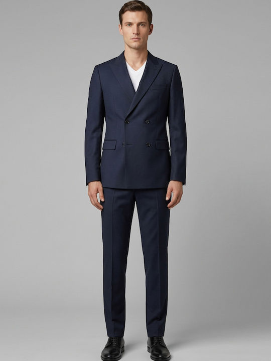 Men's Suit with Slim Fit Dark Blue